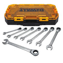 Dewalt DWMT74734 Metric Ratcheting Combination Wrench Set, 8-Piece, Each