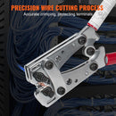 BENTISM Crimping Tool, AWG10-1/0 Copper and Aluminum Terminal Battery Lug Crimper, 6 Wire Sizes Crimping Die, with a Cutting Pliers, Gloves, 95Pcs Copper Ring Connectors, and 100Pcs Heat Shrink Tubes