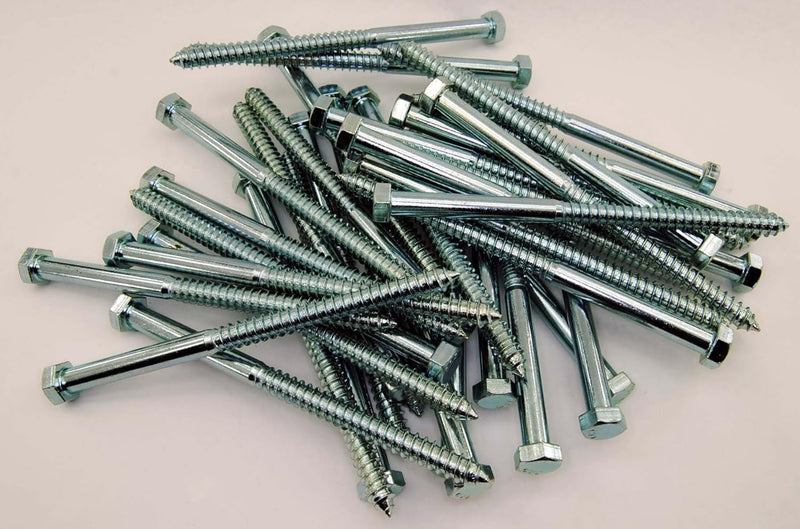 (35) Hex Head 1/2 X 8" Lag Bolts Zinc Plate Wood Screws