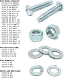#6#8#10 Phillips Pan Head Machine Screws Bolts Flat & Split Washers & Hex Nuts Assortment Set