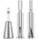 OKYMOTOR 3Pcs Wire Twister Tool for Drill, 3 Way/ 5 Way Wire Stripper and Electrical Wire Twister Tool 6Mm Hex Shank Cable Twisting Tool Wire Nut Twisting and Wire Stripping Bit Tool