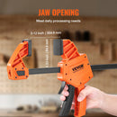 BENTISM Bar Clamps for Woodworking, 2 PCS 12" One-Handed Clamp/Spreader, Quick-Change F Clamp with 300 Lbs Load Limit, High-Strength Plastic and Carbon Steel, Wood Clamps