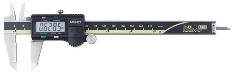 Mitutoyo 500-196-30 Advanced Onsite Sensor (AOS) Absolute Scale Digital Caliper, 0 to 6"/0 to 150Mm Measuring Range, 0.0005"/0.01Mm Resolution, LCD