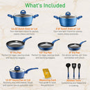 (12-Piece Set), One Size Nutrichef Kitchenware Pots & Pans-Stylish Cookware,Non