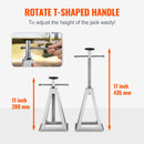 BENTISM RV Stabilizer Jacks, 4 Pack Aluminum RV Leveling Jacks, RV Stack Jacks for RV Travel Trailer Camper, Single Screw Jack Support up to 6000 Lbs, Adjustable from 11 Inch to 17 Inch