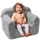 BENTISM Kids Armchair Kids Sofa Baby Sofa Chair with High-Density 25D Toddler Chair Sherpa Fabric Grey