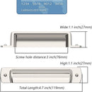 10 Pack Brushed Satin Nickel Cabinet Cup Pulls 3 Inch Cabinet Handles Kitchen Cabinet Hardware Cup Pulls for Cabinets Nickel Drawer Pulls Zinc Alloy Drawer Handle