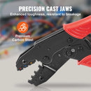 BENTISM Crimping Tool, AWG22-10 Heat Shrink/Nylon/Insulated Terminal Crimper, Labor-Saving Ratcheting Wire Crimp Pliers with a Pair of Gloves, a Wire Stripping Pliers, 210 Pcs Heat Shrink Tubes