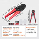 BENTISM Crimping Tool, AWG22-10 Heat Shrink/Nylon/Insulated Terminal Crimper, Labor-Saving Ratcheting Wire Crimp Pliers with a Pair of Gloves, a Wire Stripping Pliers, 210 Pcs Heat Shrink Tubes
