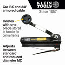 Klein Tools 7.25 In. L Black BX Armor Cable Cutter