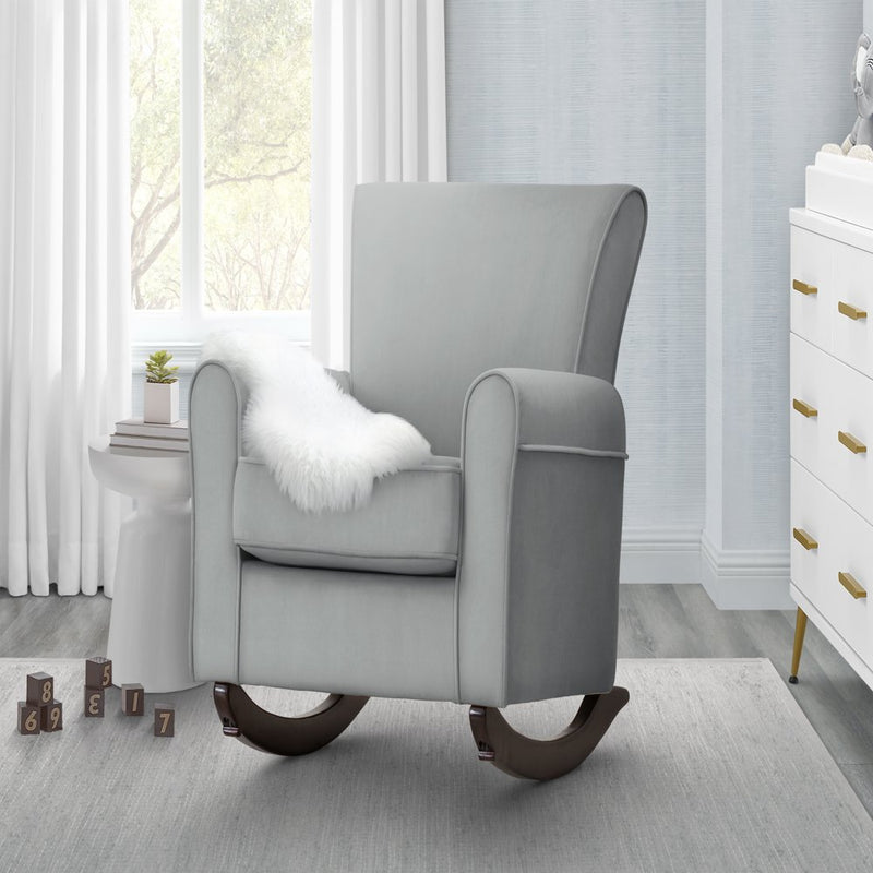 Lancaster Rocking Chair Featuring Live Smart Fabric, Mist