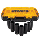 DEWALT DWMT74736 7 Piece 1/2" Drive Deep Impact Socket Set