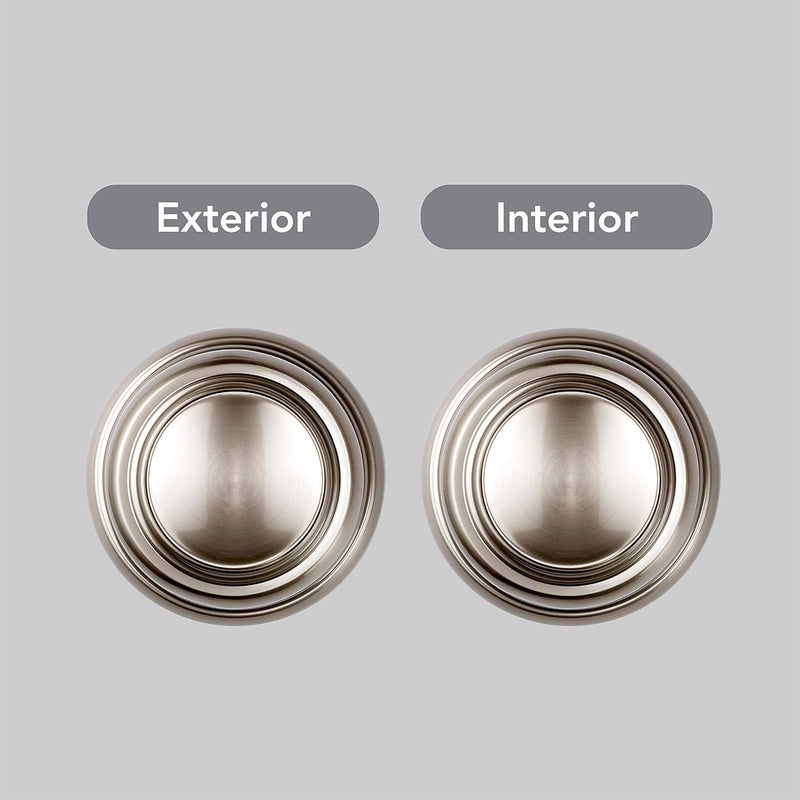 Baldwin Alcott, Interior Passage Door Knob for Hallway/Closet/Rooms, Non-Locking Door Handle with Microban Protection, in Satin Nickel