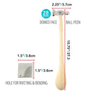 The Beadsmith Chasing Hammer & Bench Block - Two-Sided Hammer, 10.75”, Wood Handle – 1.5” Steel Block with Hole for Riveting & Bending – Tools for Metalworking, Stamping & Jewelry Making