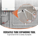 BENTISM Pipe Tube Expander, 1/2", 3/4", 1" OD Manual Lever PEX Tubing Expander, PEX Tools Expander with 3 Expander Heads, Pipe Cutter, Grease for PEX Tube and Copper Pipe