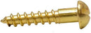 #12 X 1 Brass Wood Screws, round Head, Slotted Drive - (Pack of 100) Solid Brass Plain Finish, Screw Size: #12, Length: 1 Inches