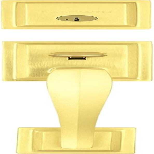 Baldwin Torrey Pines, Front Entry Handleset with Interior Lever, Featuring Smartkey Deadbolt Re-Key Technology and Microban Protection, in Satin Brass