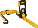 DEWALT DXBC33002 Black/Yellow 1.5" X 16' Ratchet Tie down Straps - Mid-Weight Cargo Hauling (3300 Lb Break Strength), 2 Pack