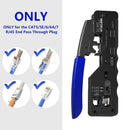VCELINK RJ45 Crimping Tool Pass Through, Cat7/6A/6/5E/5 Ethernet Wire Cutter Crimper