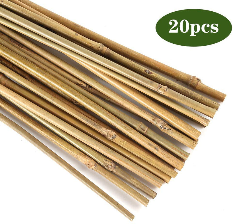 Pllieay 1.33'/16 Inch Natural Thick Bamboo Stakes Garden Stakes for Indoor Gardening Plant Supports