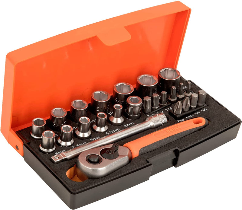 Bahco SL25 Socket Set 25 Piece 1/4 Inch Drive