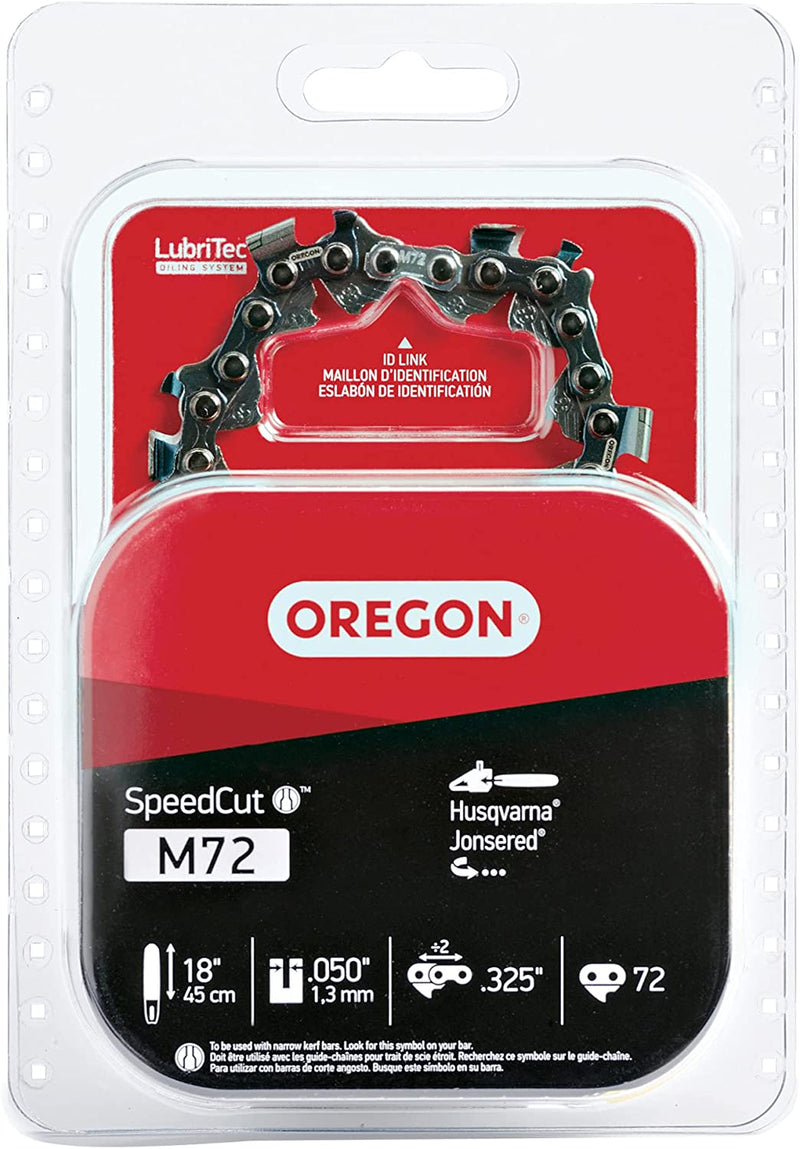 Oregon Speedcut 18-Inch.325-Inch Pitch.050-Inch Gauge, 72 Drive Links Chainsaw Chain – Fits Husqvarna, Dolmar, Jonsered and More