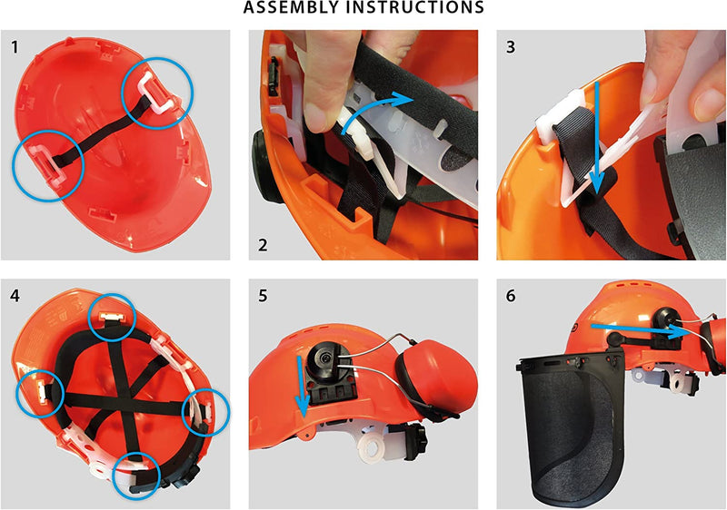 OREGON Yukon Chainsaw Safety Helmet with Protective Ear Muff and Mesh Visor (562412), Black