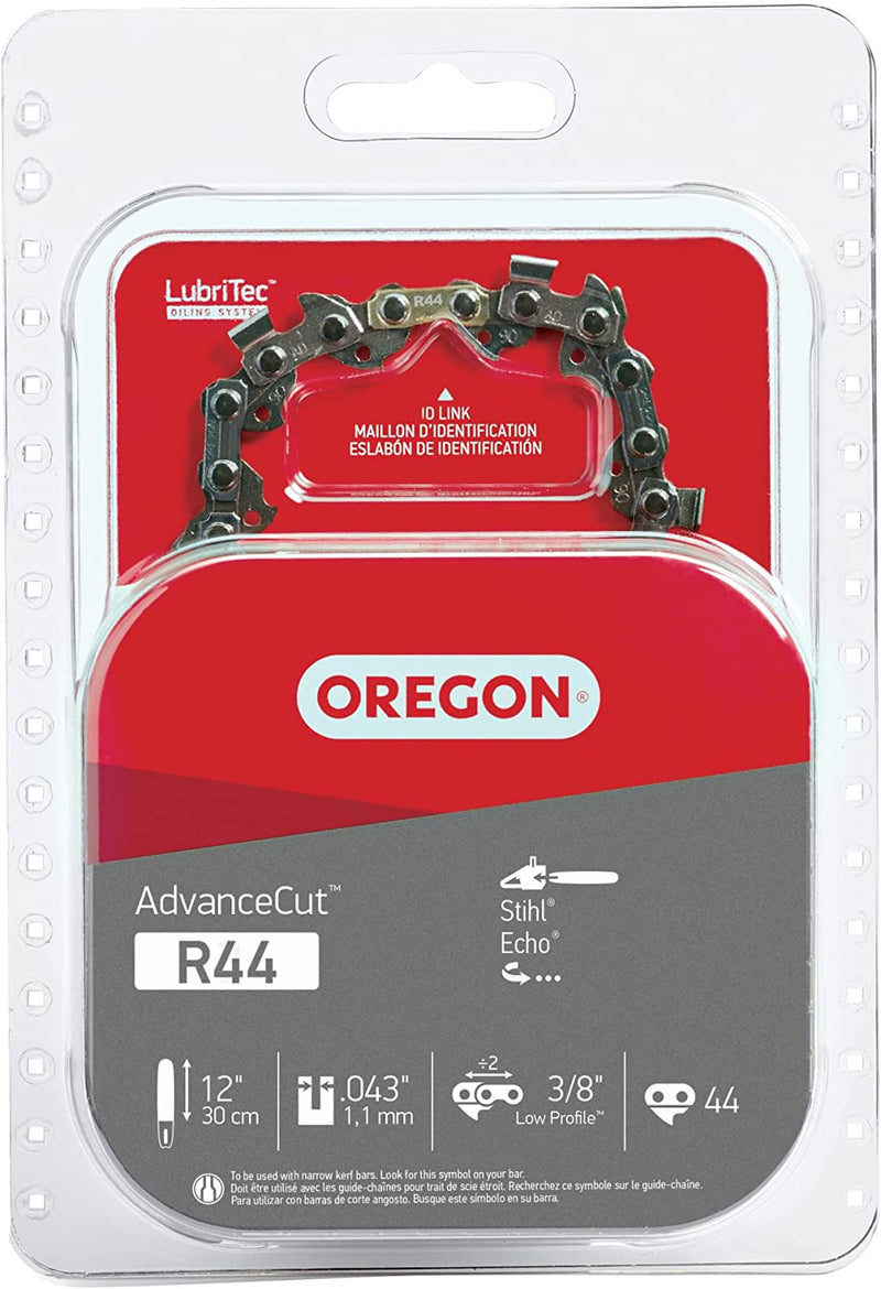 Oregon R44 Advancecut 44 Drive Link 0.043 Gauge Chainsaw Chain, 12-Inch Bar Length, Black