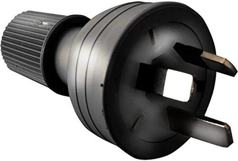 HPM CD100LBL 3 Pin PVC Plug Top, Black, 11653042
