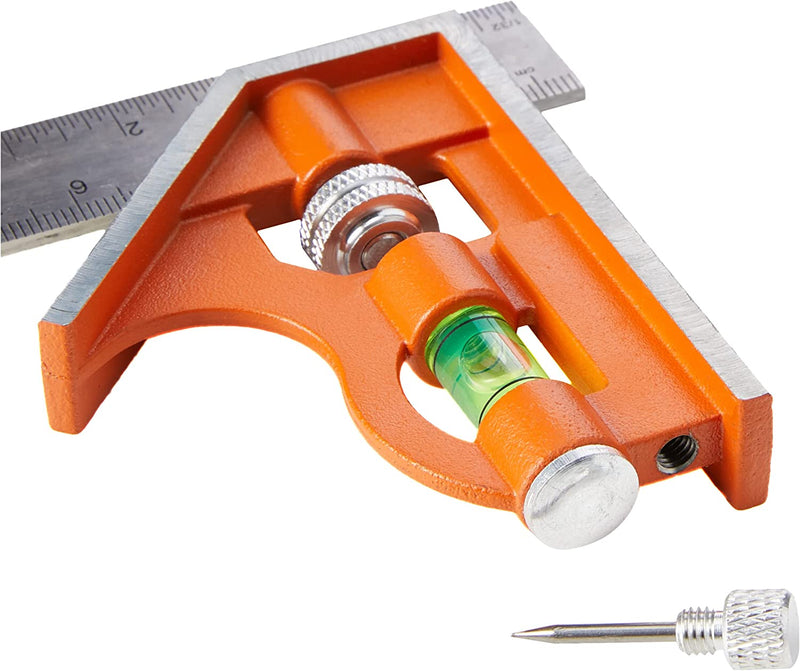 Bahco CS150 150 Mm Combination Square, Orange