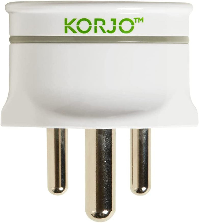 Korjo India Travel Adaptor, for AU/NZ Appliances, Use in In