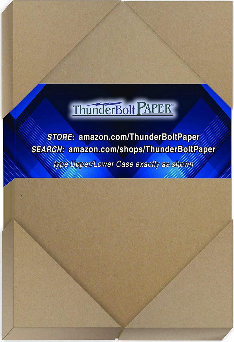 100 Sheets Chipboard 20pt (Point) 4.5 X 6.5 .020 Caliper Thick (4.5X6.5 inches) Fits in 5X7 Invitation|Card Size Cardboard Craft and Packing Brown Kraft Paper Board