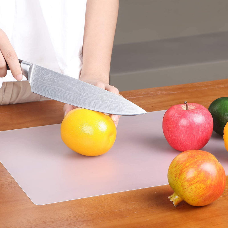10 Pieces Flexible Plastic Cutting Board Multi-Purpose Placemats Cutting Mats Vegetable Fruit Chopping Board, 15 x 12 Inch