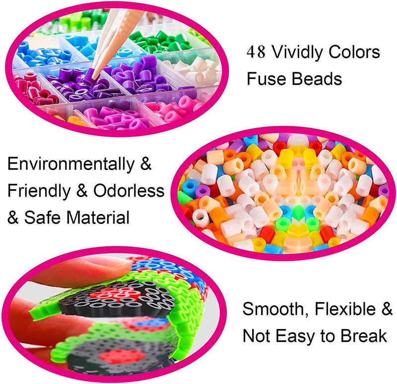 Creative 5mm Fuse Beads Kit Hama Beads Perler Beads Iron Beads for