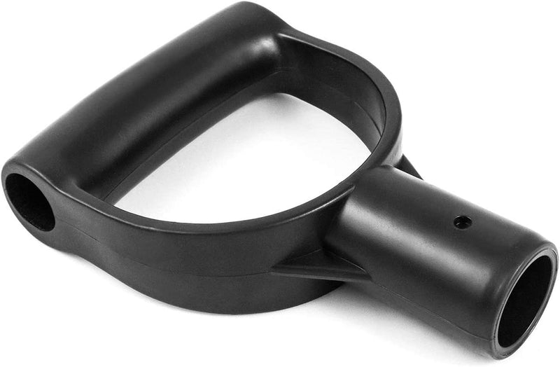 QWORK Shovel D Grip Handle, 1 Inch inside Diameter Polypropylene Shovel Handle for Digging Raking Tools, Black
