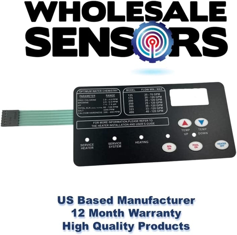 Wholesale Sensors Replacement for Pentair 472610Z Switch Membrane Pad for Mastertemp Pool and Spa Heater Electrical System 12 Month Warranty