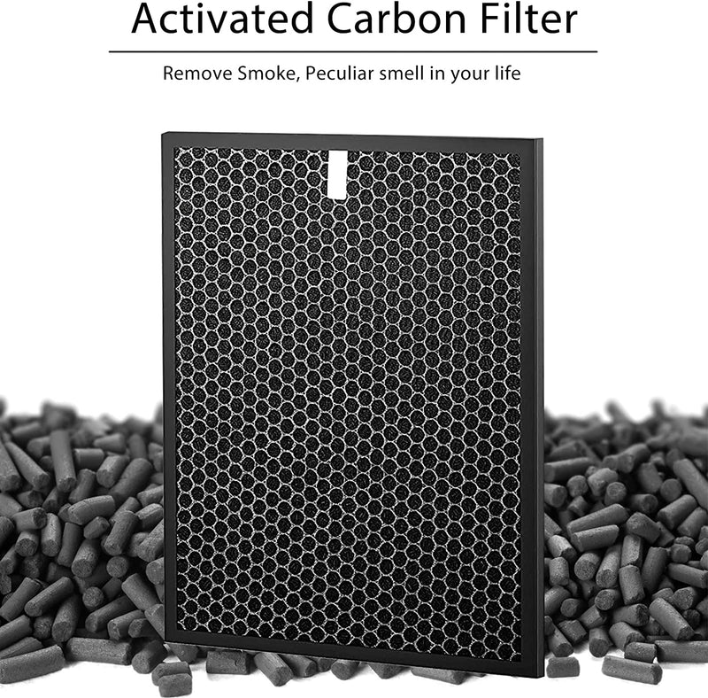 Filter set for Philips air purifier [AC2882/10 & AC2887/10] - 1 NanoProtect  HEPA filter and 1 activated carbon filter [replaces FY2422/30 & FY2420/30]
