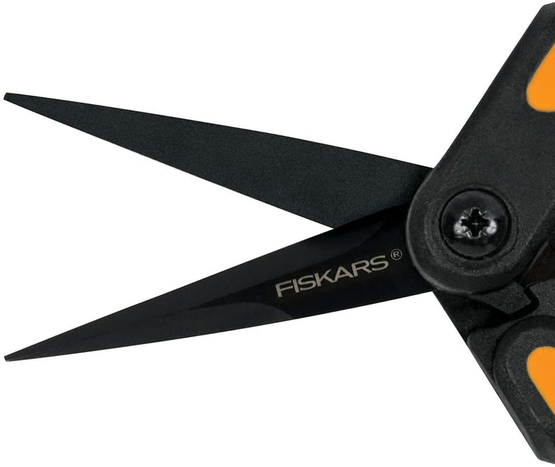 Fiskars 399241-1002 Micro-Tip Pruning Snips, Non-Stick Blades, 2 Count, Orange