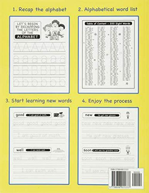 Activity　200　Must　Learn,　Practice　Know　Sight　Words　Workbook:　Trace　and