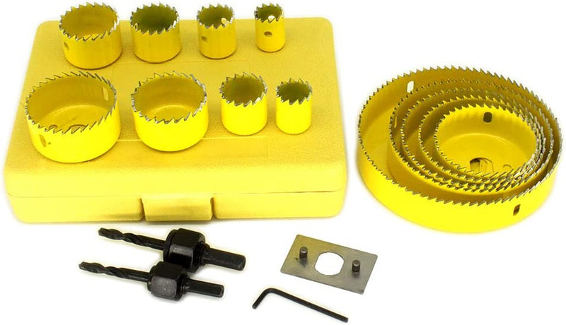 Valuehall 18 PCS Carbon Steel Hole Saw Kit for Wood, Plasterboard, Plastic and Thin PVC Cutter Set V7041-6