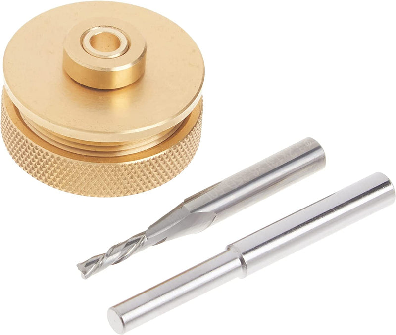POWERTEC 71350 Template Guide Locknut for Porter-Cable 42237 | Solid Brass Guide Bushing Locknut | Use with Template Guide Bushing