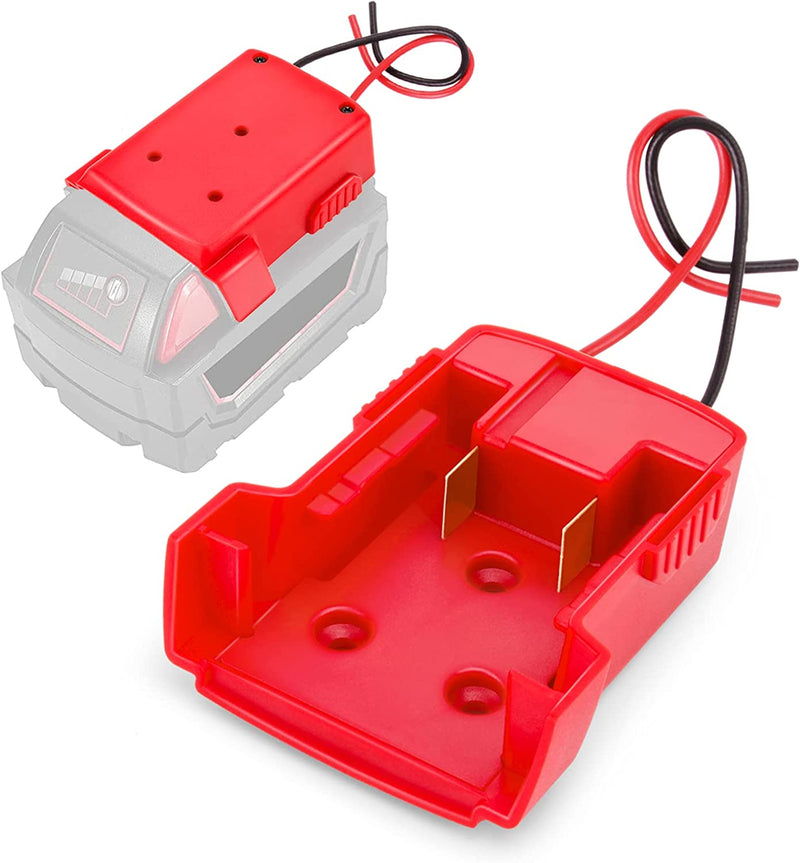 For Power Wheels Adapter for Milwaukee M18 Battery 18V Dock Power Connector for Milwaukee Tools M18 RC Toy Truck 12 Gauge Robotics