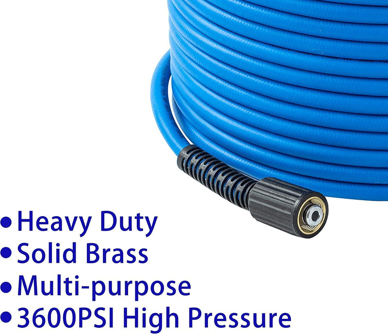 FIXFANS Pressure Washer Hose – 1/4 X 100 FT High Power Washer Extensi