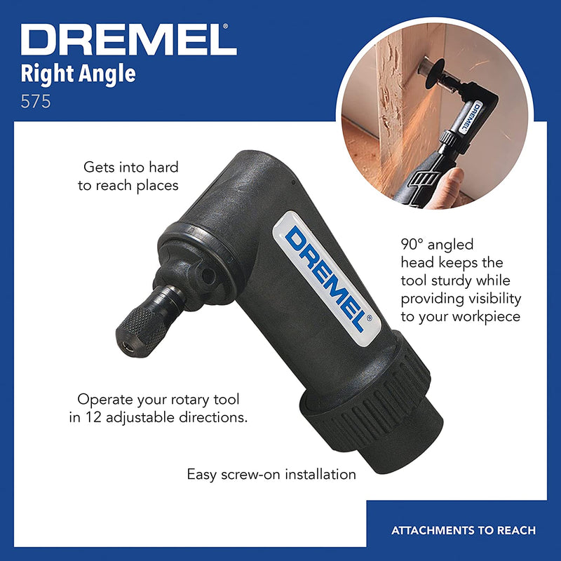Dremel 575 Right Angle Attachment, Right Angle Drill Adapter for Rotary Tool