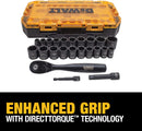 DEWALT Impact Socket Set, 23-Piece, 3/8" Drive Metric/Sae (DWMT74738)