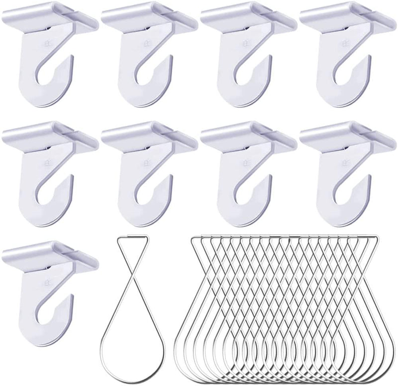 NACETURE Drop Ceiling Hook for Hanging – 25 Pack Ceiling Decorations  Ceiling Hanger on Drop Suspended Ceiling Tile Hook Ceiling Clips for  Classroom Grid for Office Home Stores Wedding (25 Pack), Screw-in