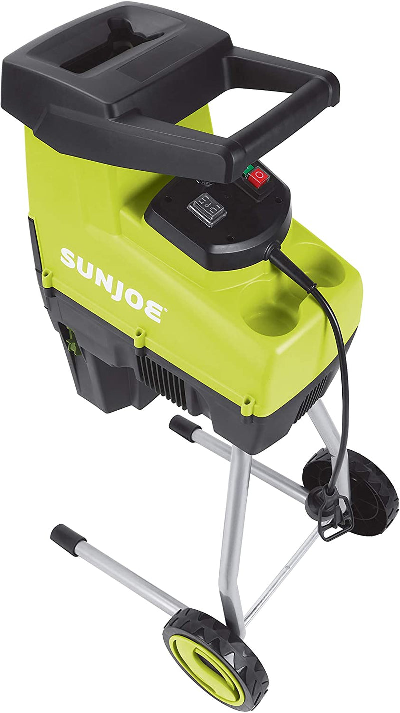 Sun Joe CJ603E 15-Amp 1.7-Inch Cutting Diameter Electric Silent Wood Chipper Shredder, green - 2