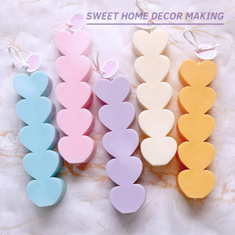  2PCS Stacking Heart Candle Molds, 3D Love Shaped Silicone Soap  Candle Mold, Candle Molds for Candle Making, Epoxy Resin Wax Plaster Craft  Making, Art Supplies Home Decor Ideal Gift
