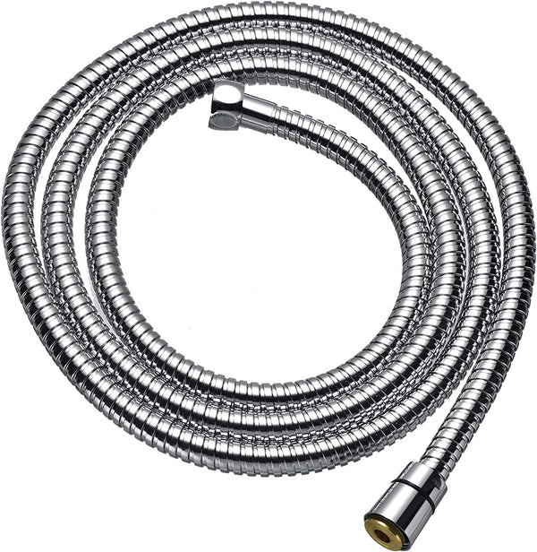 2 Meter Shower Hose,Double Lock Stainless Steel Replacement Handheld Shower Hose with Brass Fittings,Teflon Tape and Washers