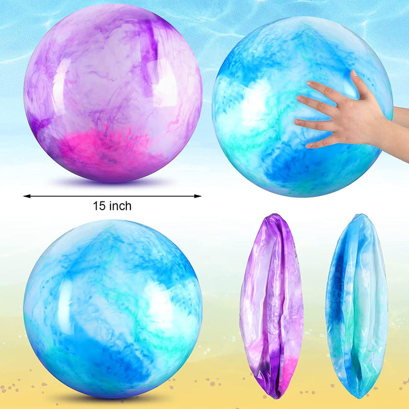 New Bounce Bouncing Ball for Kids - Set of 4 Marbleized Bouncy Balls Plus  Pump & 2 pins, Inflatable Sensory Balls, for Children and Pets - 8.5 Game